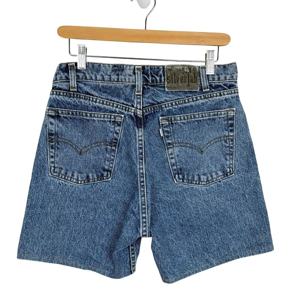 Vtg 90s Levi's SilverTab Denim Shorts Women's Made in USA Straight Narrow Jorts